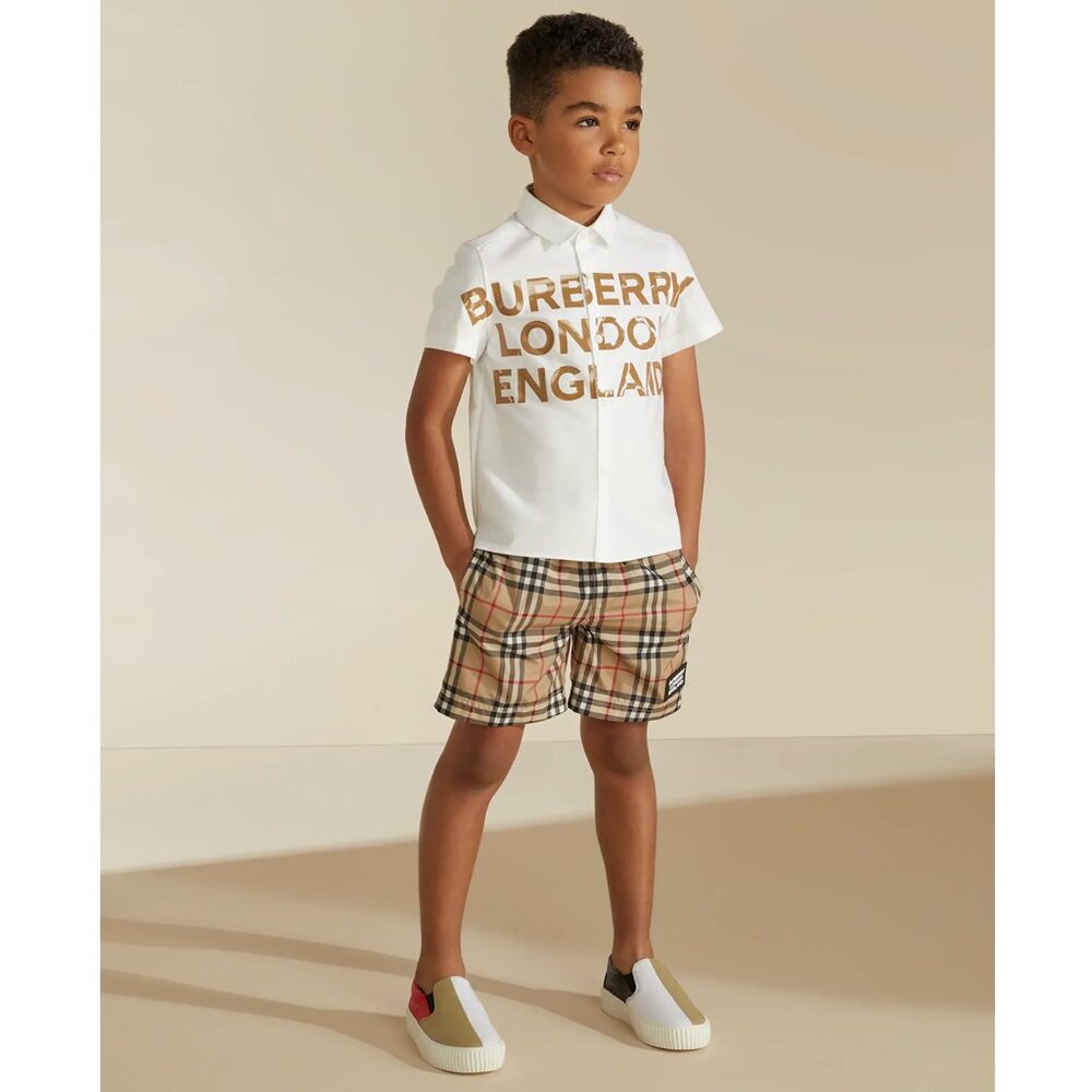 Burberry Boys' Kameron Vintage Check Swim Trunks/Shorts Size 12 Months/80cm